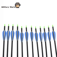 12pcs pack Outdoor Archery Sports Fiberglass Arrows 80cm Length 15 80lbs Lightweight Arrows For Compound Bow