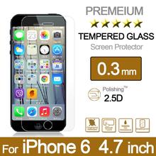 0.33mm Boder round Premium tempered glass screen protector for Iphone 6 4.7 inch with retail package
