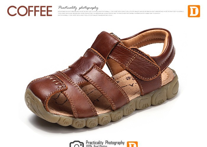 New 2015 Summer Kids Sandals Boys Genuine Leather Sandals Shoes Footwear Children Shoes Sandels Size21-36 Cow Sandalia Infantil free shipping (13)