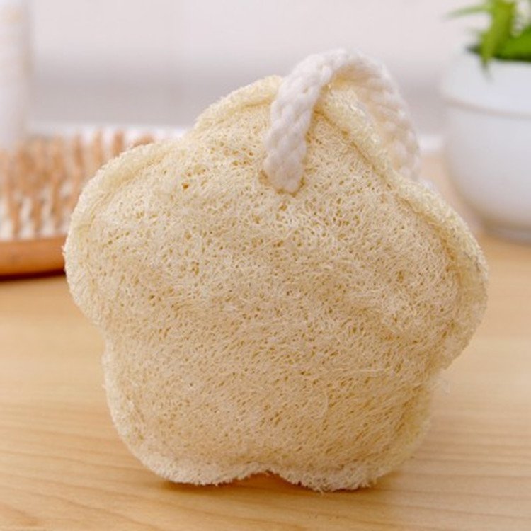 Natural Loofah Sponge Lovely flowers Bath Brushs Massager Luffa Back Spa Scrubber Effective Exfolia