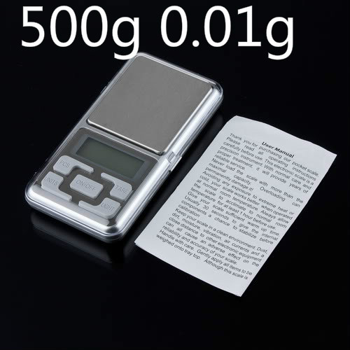 by Fedex DHL 200pcs / lot 500g x 0.01g Digital Pocket Scale Jewelry Weight Balance Scale  with retail box