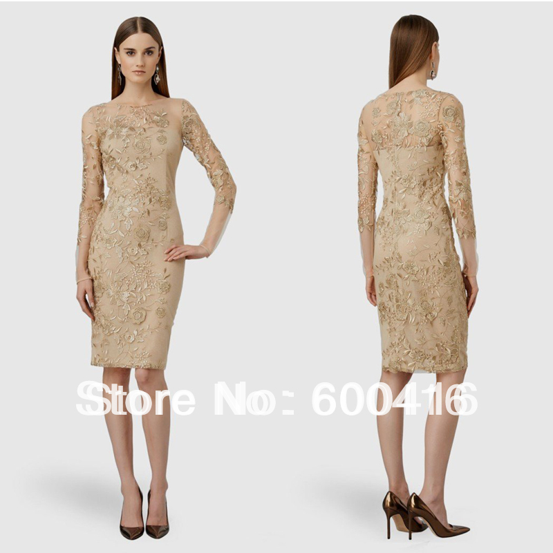 Free Shipping 2014 New Arrival Amazing Vintage Gauze Embroidered Long Sleeve Pencil Dress 140107W01