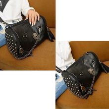 2015 New Hot Women Bags New Women Bag Skull Rivet Tassels Handbag Crossbody Shoulder Satchel Tote