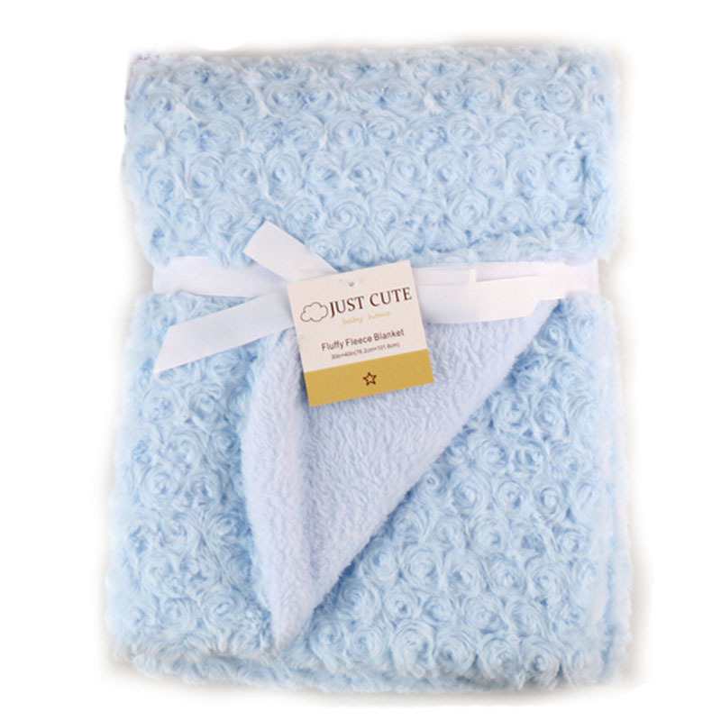 Rose Velvet Baby Blanket High Quality Baby Swaddle Wrap Swaddling Winter Warm Brand Bedding Soft Infant Crochet Blanket