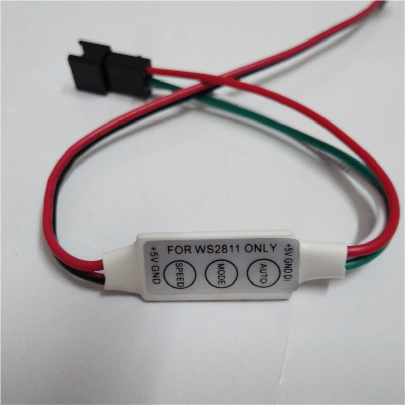 2PCS 3Key 5V WS2812B Led Strip Controller 3pin JST Connector for WS2812 LED Strip Pixel Module Light