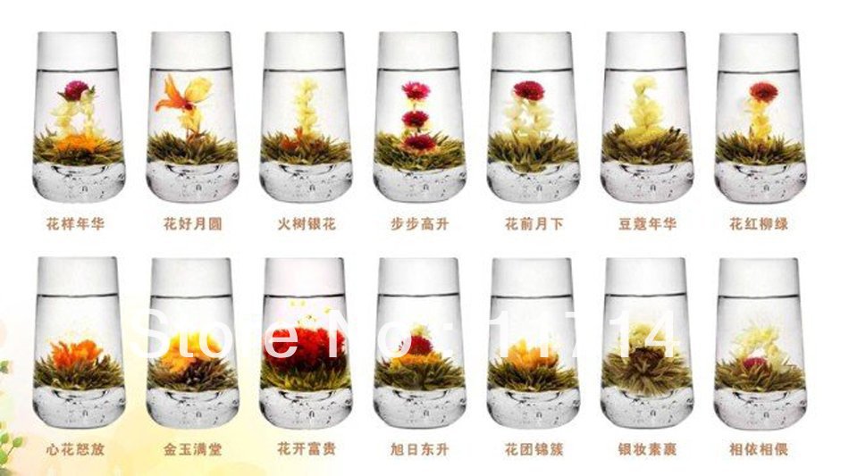 50pcs 20 kinds Blooming tea Artistic Blossom Flower Tea Free Shipping Free Gift
