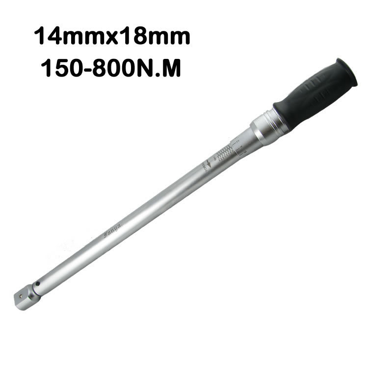High precision  Torque Wrench tools 150-800NM Preset tension-indicating wrench Interchangeable  torque spanner 14x18mm interface