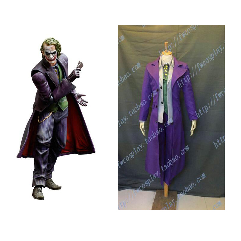 2016 Batman Arkham Asylum Joker Cosplay Costume set Custom Made