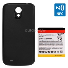Black 6200mAh Replacement Mobile Phone Battery with NFC and Cover Back Door for Samsung Galaxy SIV