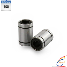 Newest 100Pcs/Lot LM8UU 8mm linear ball bearing Linear Bearing 8mm 3d printer parts LM8 cnc parts By DHL or Fedex