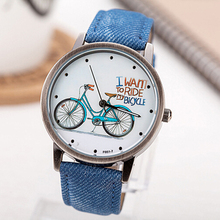 Lowest price Stylish Unisex Quartz Watches Men Sports Watches Denim Fabric Women Dress Watch wristwatch relogio