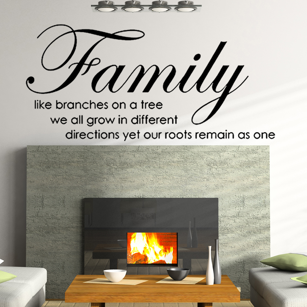 Family Like Branches on Tree Wall Stickers Quotes Vinyl Letterings