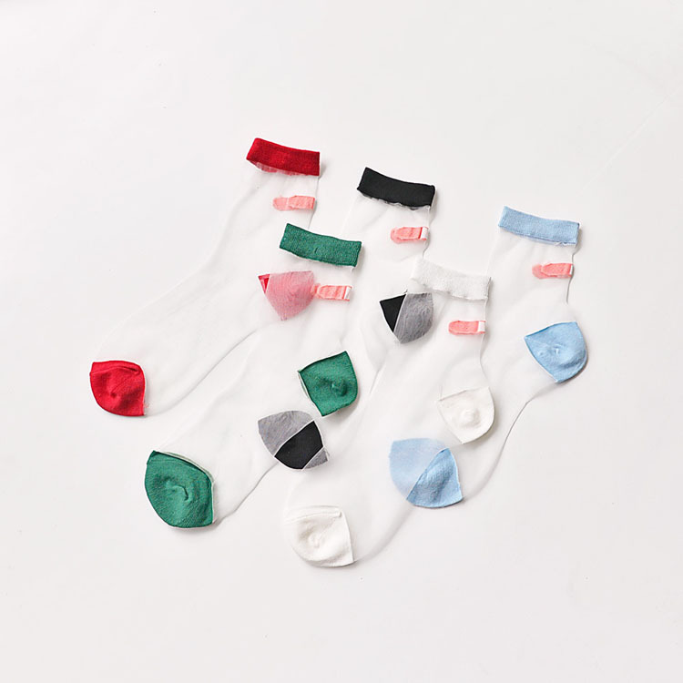 laddy socks Glass-silk stockings stockings stretch band aid-OK transparent crystal socks women socks 11