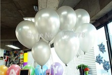 100pc Silver color Latex Helium Inflable Ball Ballon Wedding Party supplies And Birthday Decoration Pearl Balloon 100pc 1.2g