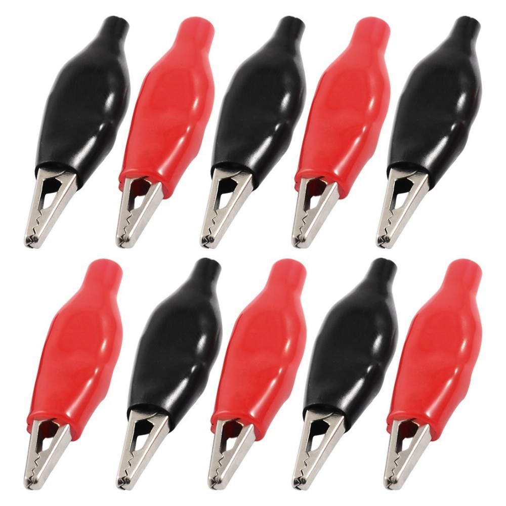 Free shipping 20 PCS Metal Alligator Clip crocodile electrical Clamp FOR Testing Probe Meter 45MM Black