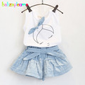 2016 Summer Toddler Girls Clothes Suits Baby Clothing Cotton Vest Shorts 2pcs set Children Costume 0