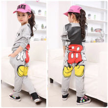 Baby Girls Kids Mickey Minnie Tops Hoodies+Pants Sportwear Tracksuit Outfits
