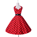 Summer style 2016 Womens clothing Polka Dots retro 50s Vintage Dress robe Rockabilly Swing Party Plus