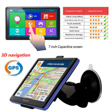 7 inch Car GPS Navigation Capacitive screen FM Built in 8GB 256M WinCE 6 0 Map