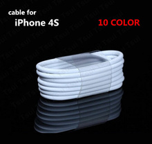 10 COLOR High quality 30 pin usb cable charger cables adapter cabo kable for apple iPhone