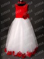 2016 Gorgeous Red Flower Girl Dresses for Wedding Ball Gown Children Dress Long vestido daminha casamento