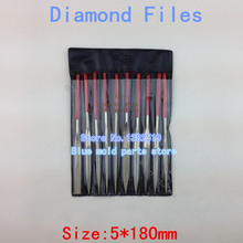 10 / pack, hay varias formas de diamantes escofina, materiales duros puede ser pulido artificial diamante 5 * 180 MM