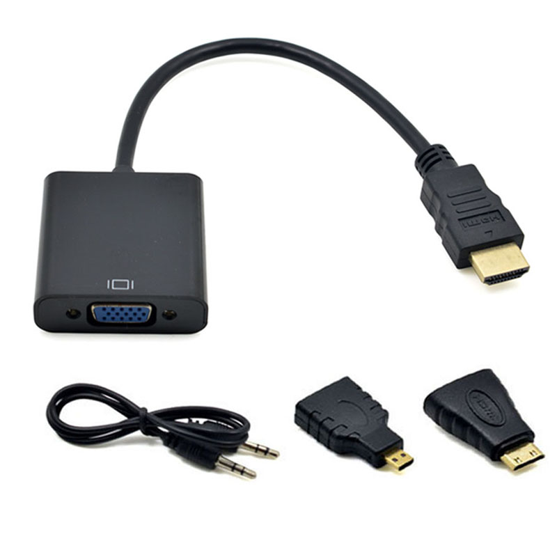 hdmi to vga converter adapter mini micro hdmi connector audio cable for pc desktop laptop hdmi to vga converter adapter mini micro hdmi connector audio cable for pc desktop laptop