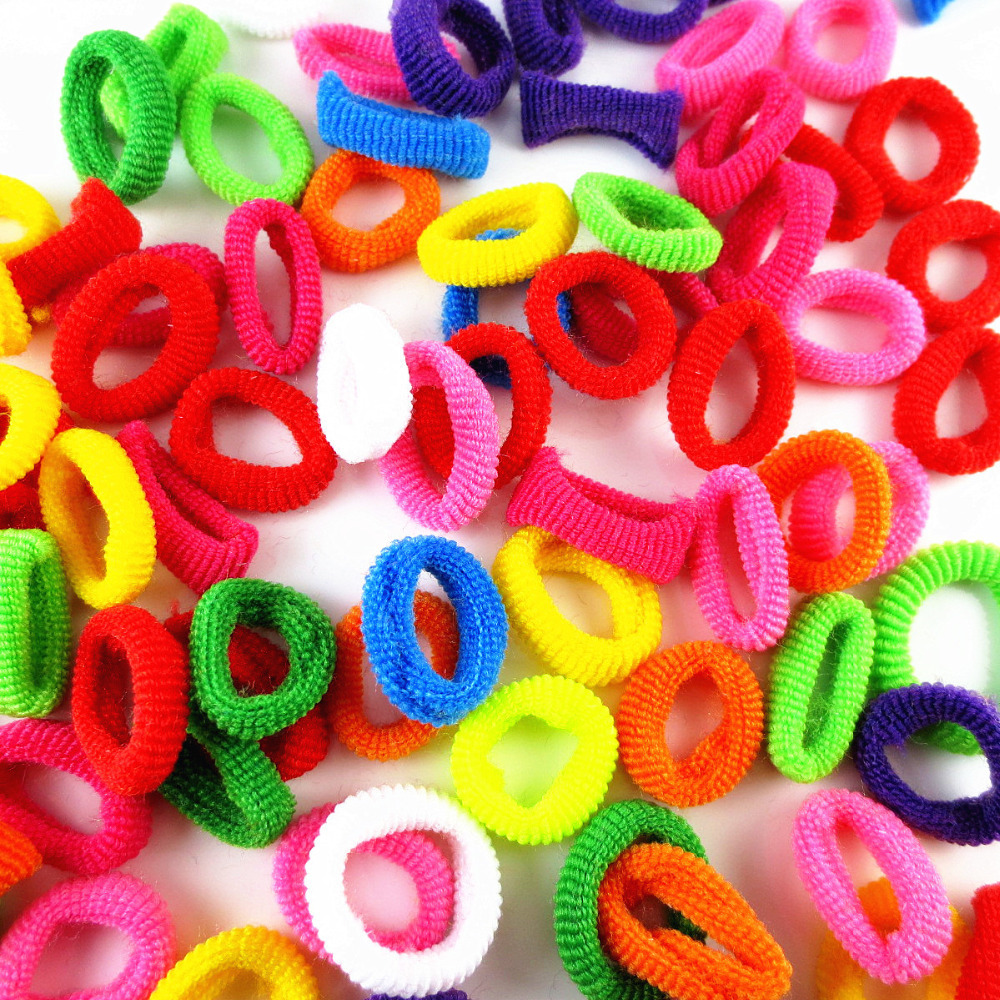 2015 New Colorful White Child Kids Hair Holders Cute Rubber Bands Hair Elastics Accessories Girl Women
