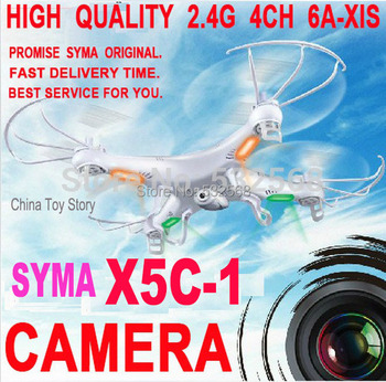 Лучшая цена оптово-бестселлером! Syma x5c-1 4CH 6 оси дистанционного управления вертолет Quadcopter беспилотный ар. Дрон с камерой X5C против X5SW