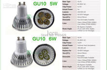 10PCS Led Lamp Dimmable GU10 3W 4W 5W 6W 8W 9W 10W 12W 110V 240V Led