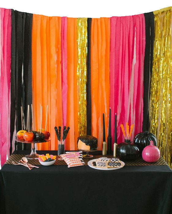 Wholesale Halloween Diy Fringe Backdrop Crepe Paper Streamers