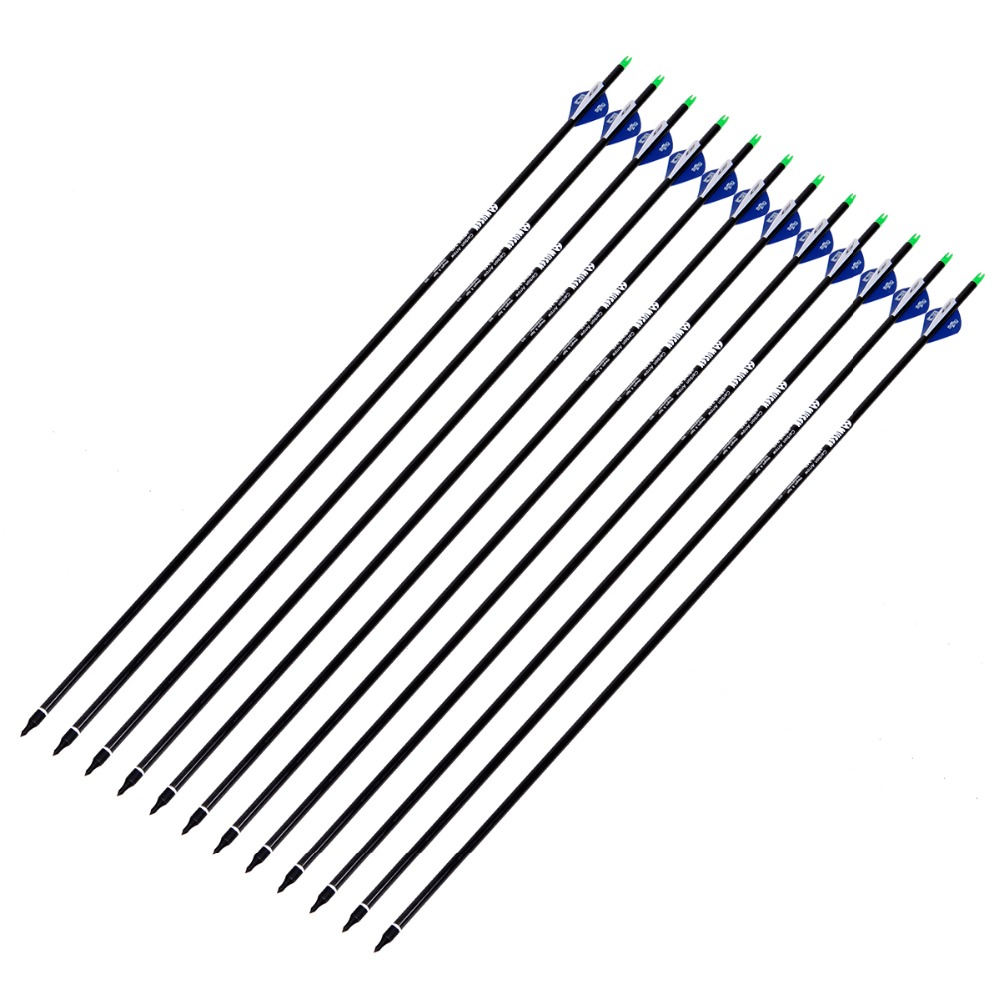 12 pcs lot New 31 inch Long Carbon Shaft Carbon Arrows with Steel Point Spine 350