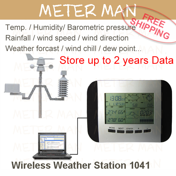 4000 Data Store 512M SD Card Temp. Humidity Rain Pressure Wind Speed  Direction Wireless Weather Station Weather Center 1041