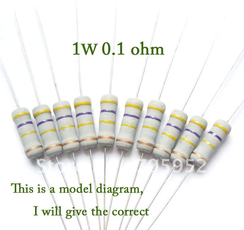 1W Metal Oxide Resistors 0.1 ohm +/ 5 (200pcs)in Resistors from