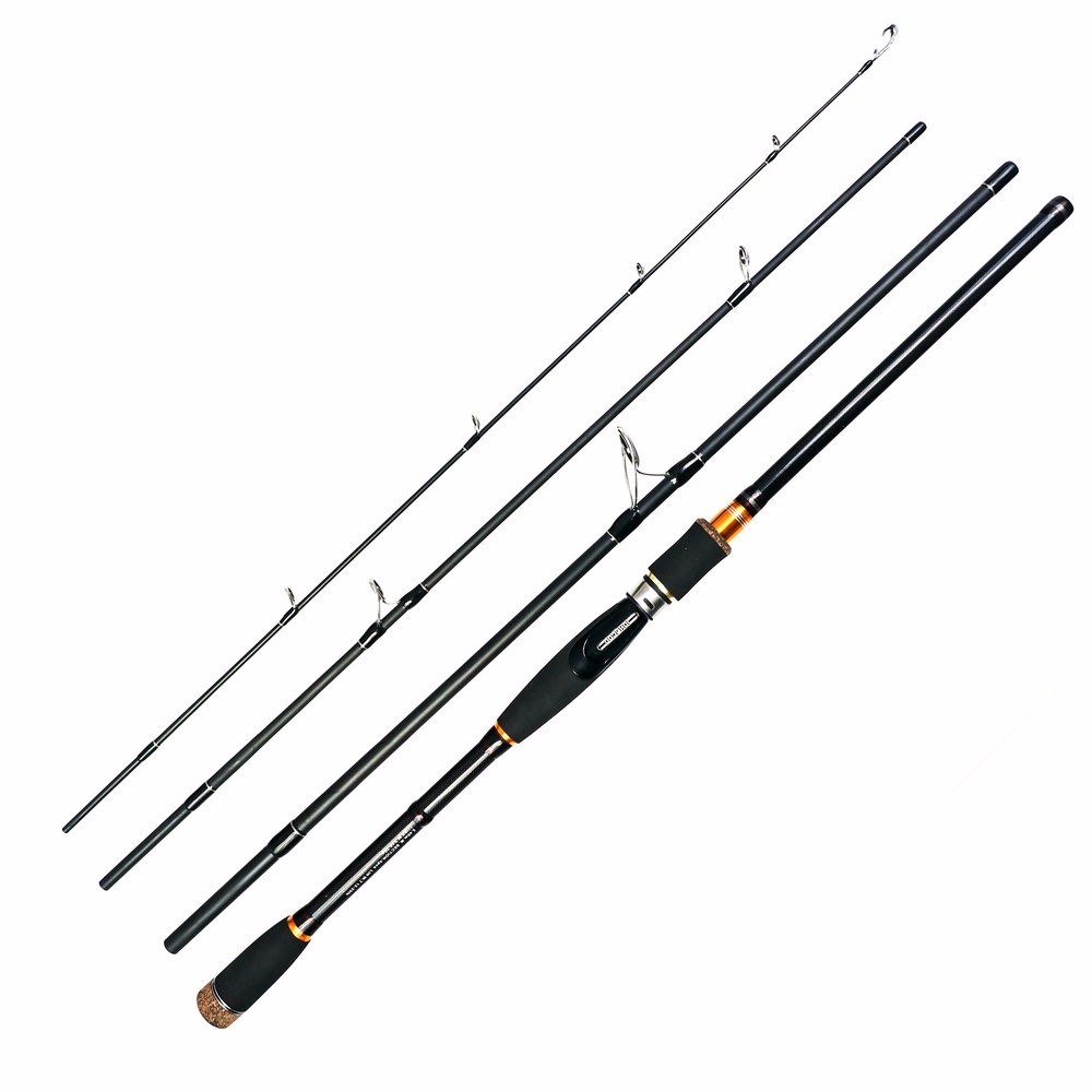Portable Fishing Pole Tackle Carbon Fiber Spinning Lure Rod 2.1/2.4/2.7/3.0m  KM 
