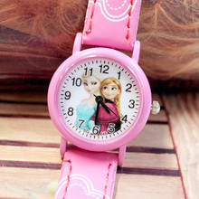 Cute Snow Queen Princess Cartoon 3D Children Kids Girls 3D Eye minnie Batman Quartz Analog Watch Toys Gifts Promotion Clock Hour