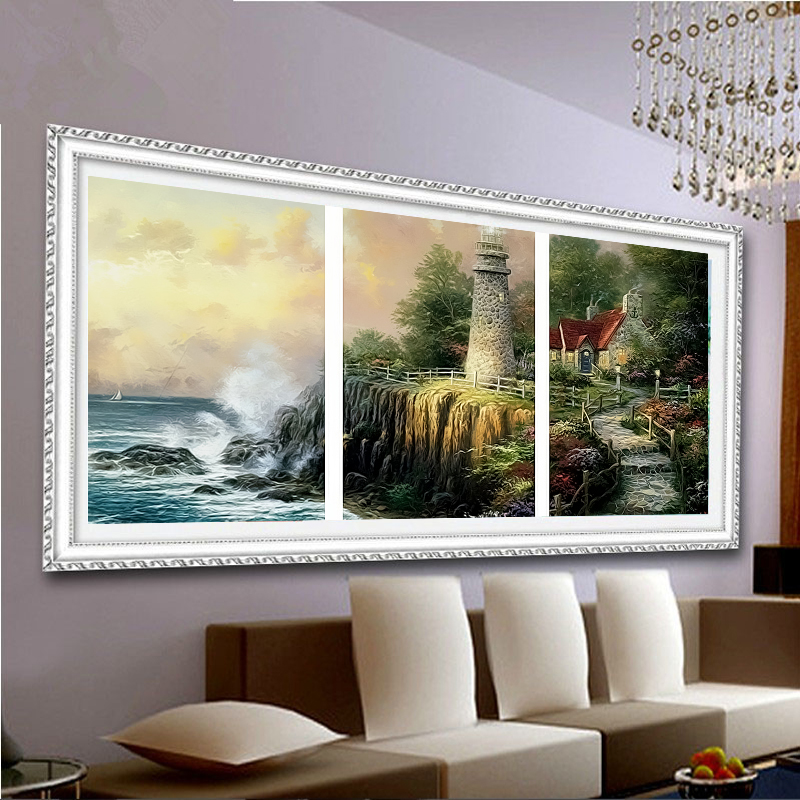 drawing coloring by numbers scenery pictures paintings for living room wall 40X50X3 set hand painted oil canvas painting R3019