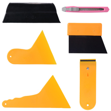 7Pcs Auto Window Scraper Wrapping Tint Vinyl Film Squeegee Cleaning Tool Kit