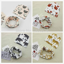 Mini Rodini 0-5 Years Child Kids Infant Baby Boys Girls Beanies Hats Ring Scarf Set Fashion Fox Bear Batman Designer Baby Hats