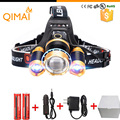 Led Headlight 8000Lm Rechargeable Headlamp Flashlight Head Torch Linterna Xml T6 2Q5 Use 18650 Battery Car