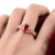 Female Charming Red Ruby Wedding Rings Bridal Jewelry Anniversary Gifts Cubic Zirconia Diamond Couple Ring