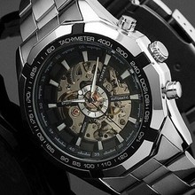 Famoso ganador automático esquelético del reloj de Mens mecánico de pulsera reloj deportivo resistente al agua reloj hombre para el regalo