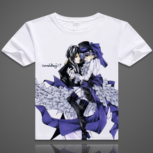 New 2016 Kuroshitsuji Men’s women T-shirt Anime Black Butler cosplay Short Sleeve Shirt Size S-XXXL Free Shipping