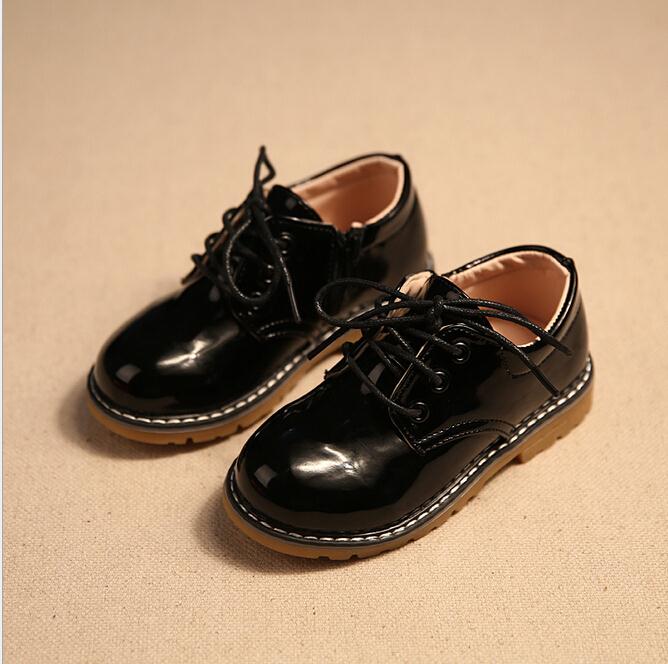 Boys dress shoes for girls loafers spring 2016 brand fashion children s short dress casual leather