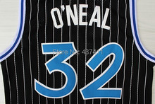Orlando 32 Shaquille Oneal White Blue Black Strips Jerseys Rev 30 Basketball jersey Size S XXL