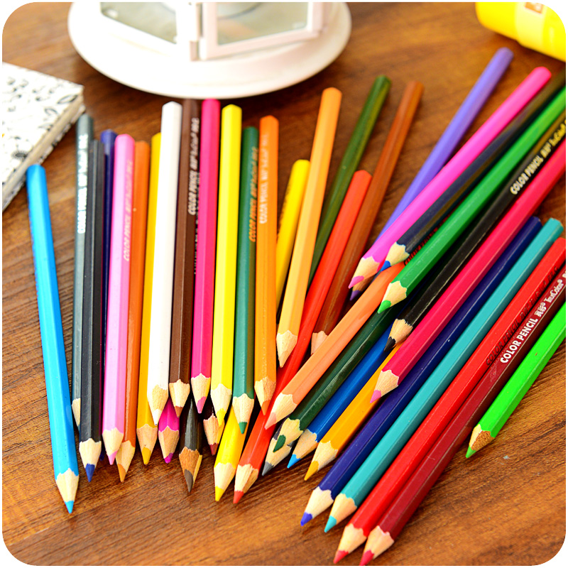 5 box/Lot 24 color pencils Wooden colored pencil for drawing Wholesale lapices infantiles papelaria Office school supplies 6813