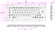 Metal keyboard with Waterproof Black medical keyboards terminal keyboards silicone waterproof keyboards