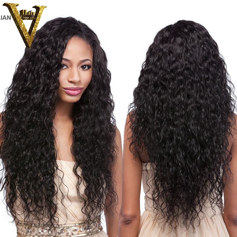 Glueless Full Lace Human Hair Wigs Wavy Lace Front Wigs Unprocessed Virgin Brazilian Water Wave For