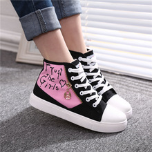 Flat High Top Canvas Women Shoes 17 Colors Spring Autumn Women s Flats Lace Up Casual