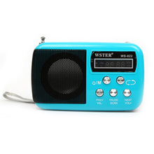 2015 New Fashion Portable Mini FM Radio Speaker The Aged Best Mini Digital FM Radio MP3 With USB SD Card Built-in Speaker WS-822